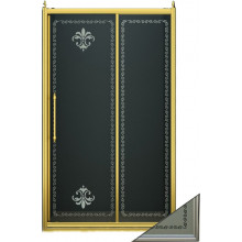 Душевая дверь Cezares Retro RETRO-BF-1-110-PP-Cr 110 хром/матовое с прозрачным рисунком