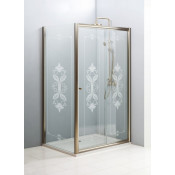 Душевой уголок Cezares Giubileo GIUBILEO-AH-1-120/90-SCORREVOLE-CP-Br 120х90 бронза/прозрачное c матовым узором