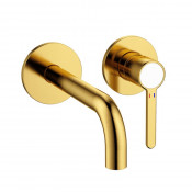 Смеситель для раковины Cezares ECO-DI-BORO брашированное золото