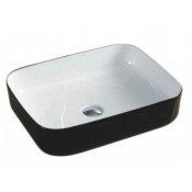 Раковина накладная Gid ceramic Nc366 52205 белый/черный