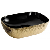 Раковина накладная Gid ceramic D1333h022 53320 черный/золото