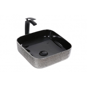 Раковина накладная Gid ceramic D1303h020 53311 черный/хром