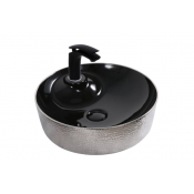 Раковина накладная Gid ceramic D1306h020 53315 черный/хром