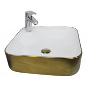 Раковина накладная Gid ceramic Nc429 52218 белый/золото