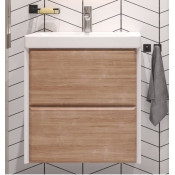 Тумба под раковину Velvex Gesso tpGES.60.2Y-25.21 дуб сонома/белый
