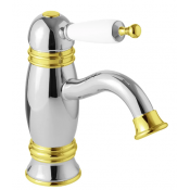 Смеситель для раковины Migliore Oxford 19159 хром/золото