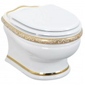 Унитаз подвесной Migliore Milady 24373 белый/золото