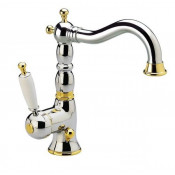 Смеситель для раковины Migliore Oxford 19158 хром/золото