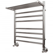 Полотенцесушитель водяной Point PN10156SP П7 500x600 с полкой хром