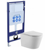 Комплект унитаз с инсталляцией SET AQUATEK ВЕГА с тонким сиденьем soft-close
