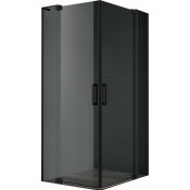 Душевой уголок Cezares Slider SLIDER-AH-2-70/80-90/100-GRIGIO-NERO 70х90 черный матовый/графит