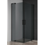 Душевой уголок Cezares Slider SLIDER-AH-2-90/100-100/110-GRIGIO-NERO 90х100 черный матовый/графит