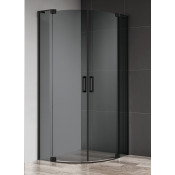 Душевой уголок Cezares Slider SLIDER-R-2-80/90-GRIGIO-NERO 80х80 черный матовый/графит