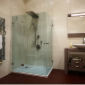 Душевой угол Fiinn F-1025 хром/прозрачное