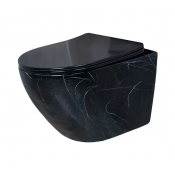 Подвесной унитаз Gid ceramic Bs2198 62227Y безободковый черный под камень