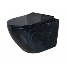 Подвесной унитаз Gid ceramic Bs2198 62227Y безободковый черный под камень