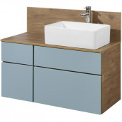 Тумба с раковиной Акватон Набор: 1A256901MIX30 Тумба-умывальник Мишель 100 Дуб Рустикальный/1A73313KLK010 Раковина Лола/1A256703MIDR0 ЛВДСП