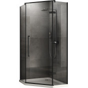 Душевой уголок Abber Ewiges Wasser AG05100B 100х100 черный/прозрачное