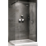 Душевая перегородка Abber Immer Offen AG61100B 100 черный/прозрачное