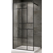 Душевая перегородка Abber Immer Offen AG63100B 100 черный/прозрачное