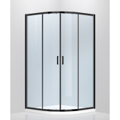 Душевой уголок Abber Schwarzer Diamant AG01080B 80х80 черный/прозрачное