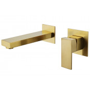 Смеситель для раковины Abber Daheim AF8212G золото матовое