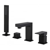 Смеситель на борт ванны Abber Daheim AF8213B черный матовый