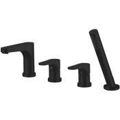 Смеситель на борт ванны Abber Eleganz AF8313B черный матовый