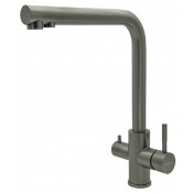 Смеситель для кухни Milacio Ultra MCU.553.GM с подключением к фильтру вороненая сталь