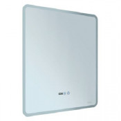 Зеркало Deto К-70 80x70 с подсветкой, с часами и подогревом