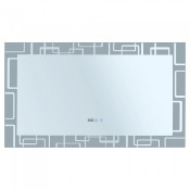 Зеркало Deto ЕМ-120 120x70 с подсветкой, с часами и подогревом