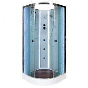 Душевая кабина Deto EM 1580 N с LED и гидромассажем 80х80