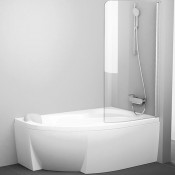 Шторка на ванну Ravak Chrome CVSK1 Rosa 160/170 R 7QRS0U00Y1 100 сатин/transparent