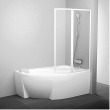 Шторка для ванны Ravak VSK2 Rosa 76P80100Z1 150 R белый/transparent