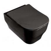 Подвесной унитаз Olympia Synthesis Eco SYN1202R23 безободковый с сиденьем черный матовый