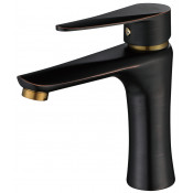 Смеситель для раковины ПСМ-Профсан Steel PSM-301-5 черный/бронза