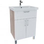 Тумба под раковину Iddis New Sena NSE60W2i95 60 белый/светлое дерево