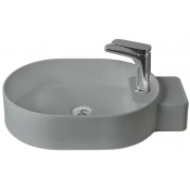 Раковина накладная Artceram Cartesio CAL001 34 00 серый глянцевый