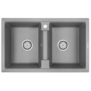 Мойка для кухни Paulmark Zwilling PM238150-GRM 81х50 серый металлик