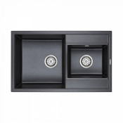 Мойка для кухни Paulmark Tandem PM238250-BLM 82х50 черный металлик