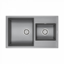 Мойка для кухни Paulmark Tandem PM238250-GRM 82х50 серый металлик