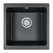 Мойка для кухни Paulmark Brilon PM104546-BLM 45х46 черный металлик