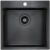 Мойка для кухни Paulmark Velten PM905151-GM 51х51 вороненая сталь