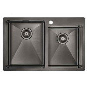 Мойка для кухни Paulmark Berman PM517851-GM 78х51 вороненая сталь