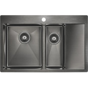 Мойка для кухни Paulmark Liga PM227851-GML 78х51 вороненая сталь