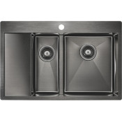 Мойка для кухни Paulmark Liga PM227851-GMR 78х51 вороненая сталь