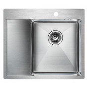 Мойка для кухни Paulmark Flank PM225951-BSR 59х51 сталь