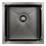 Мойка для кухни Paulmark Gerberg PM214444-GM 44х44 вороненая сталь