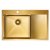 Мойка для кухни Paulmark Kroner PM217851-BGL 78х51 золото