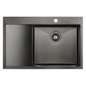 Мойка для кухни Paulmark Kroner PM217851-GMR 78х51 вороненая сталь